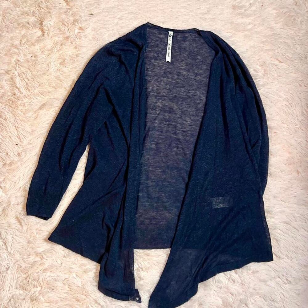 Navy Sheer Whimsygoth Indie Boho Goddess Dainty Soft Girl‎ Minimalist Cardigan